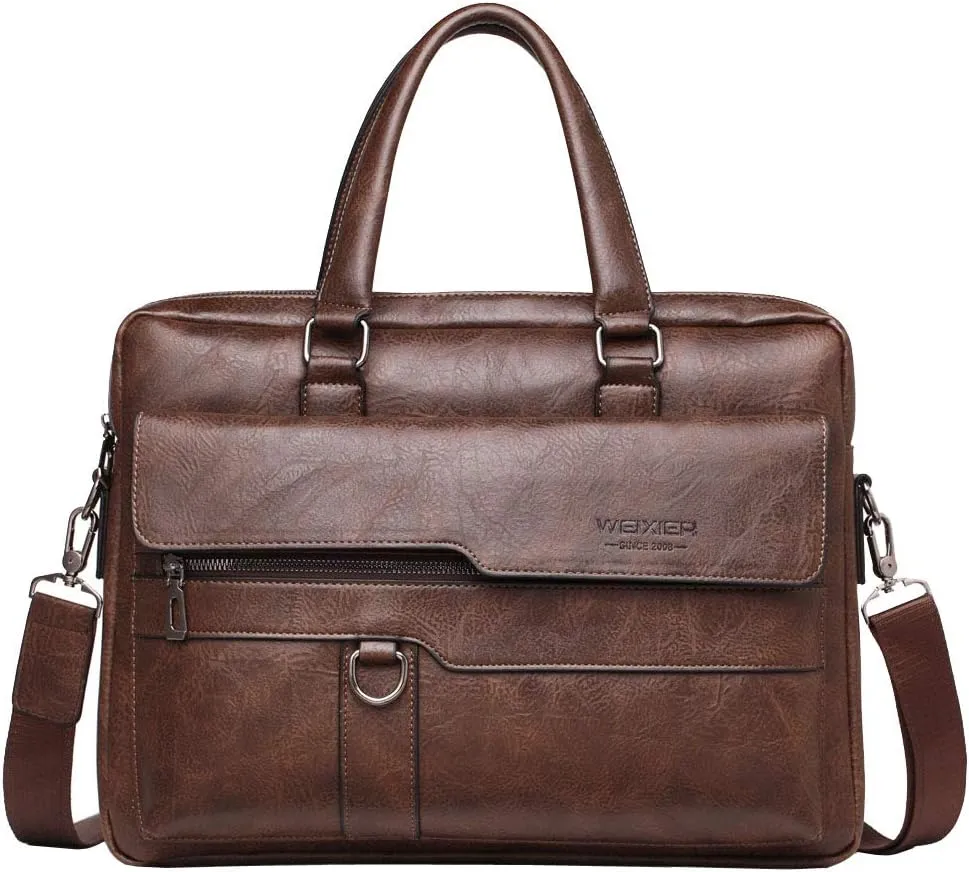 Leather Shoulder Messenger Bag for Men Travel Business