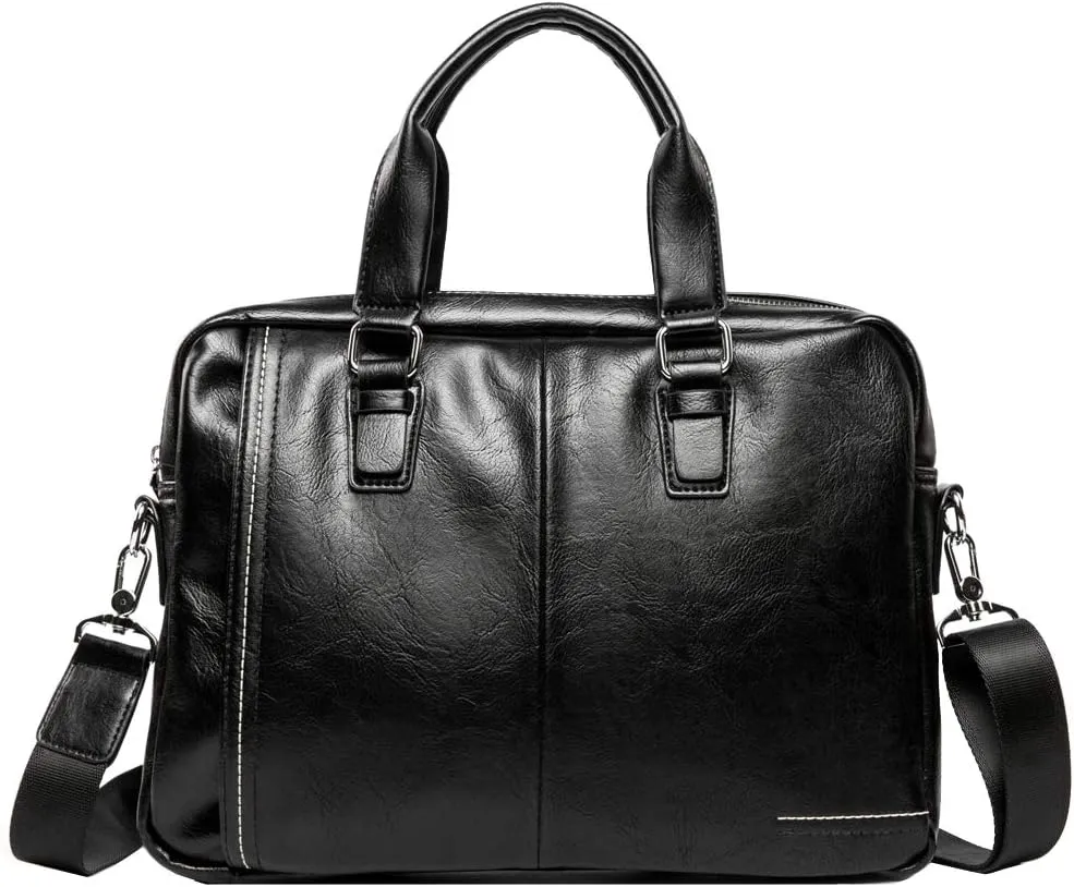 Leather Shoulder Messenger Bag for Men Travel Business