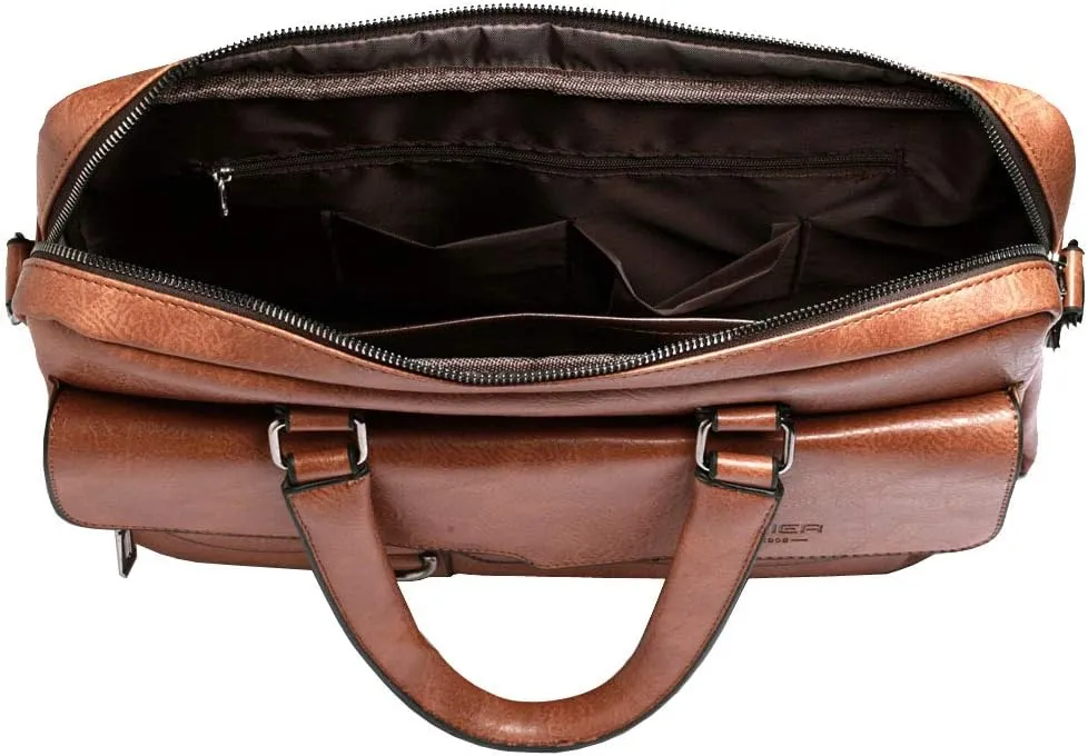 Leather Shoulder Messenger Bag for Men Travel Business