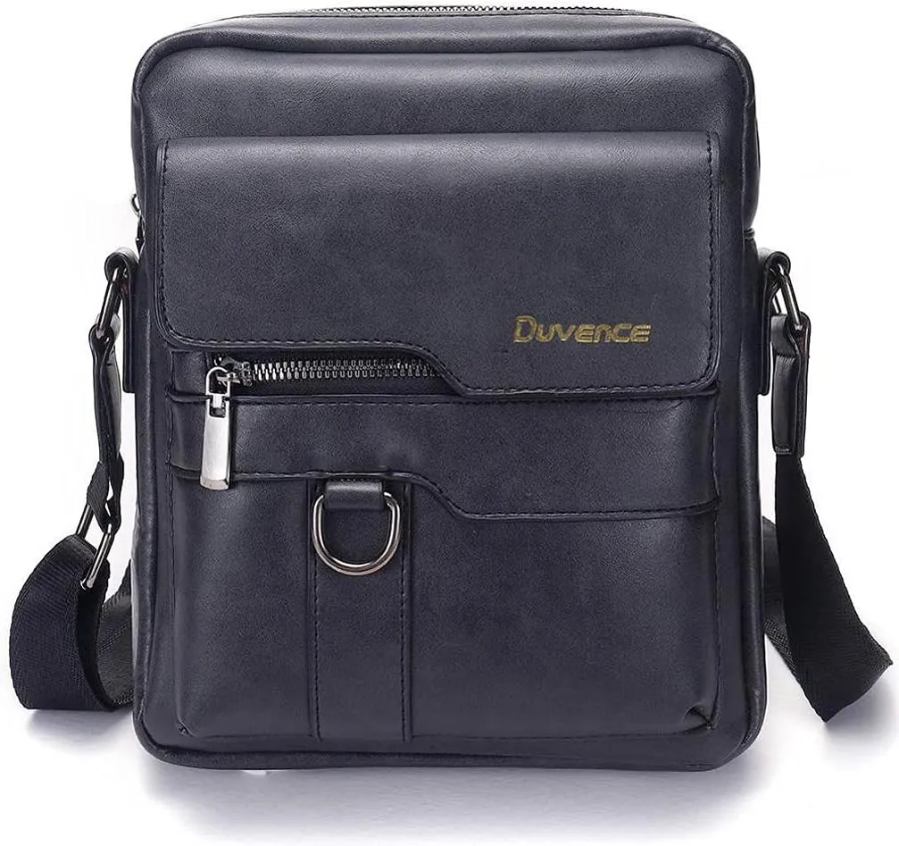 Leather Shoulder Messenger Bag for Men Travel Business