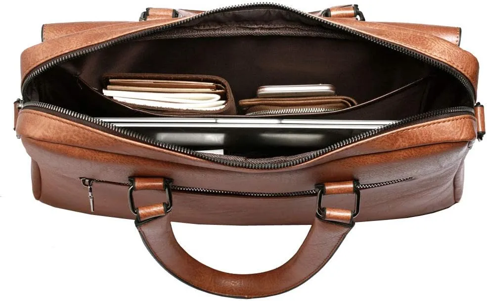 Leather Shoulder Messenger Bag for Men Travel Business