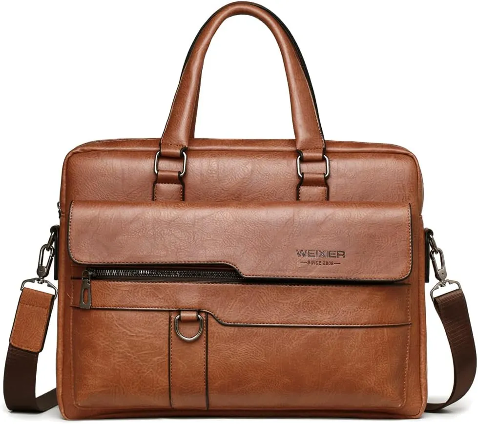 Leather Shoulder Messenger Bag for Men Travel Business