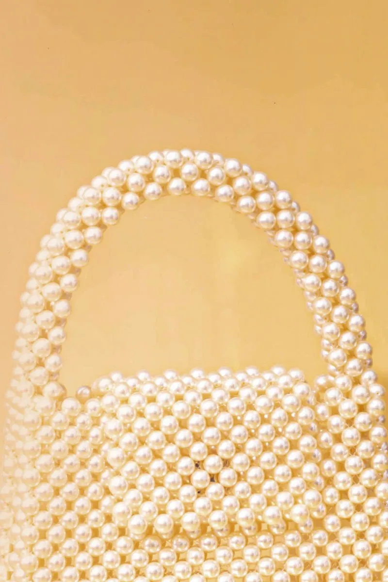 Lenora Pearl handbag - Off-white