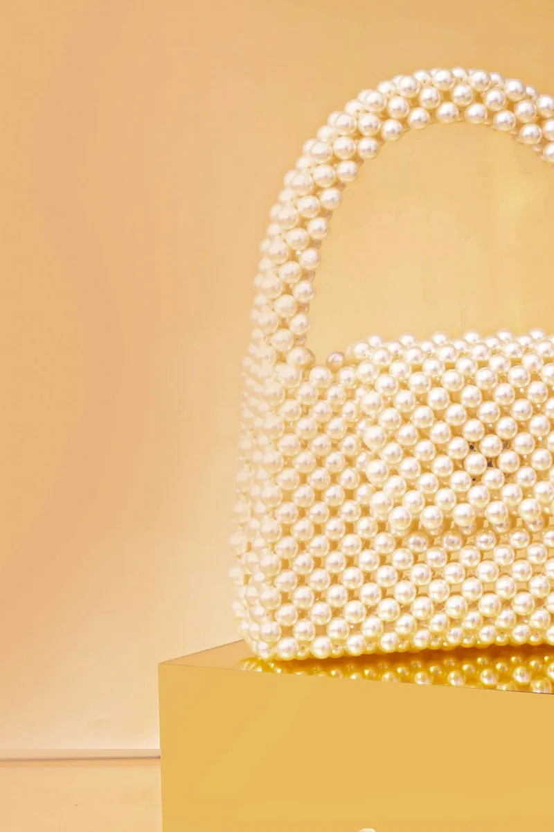 Lenora Pearl handbag - Off-white
