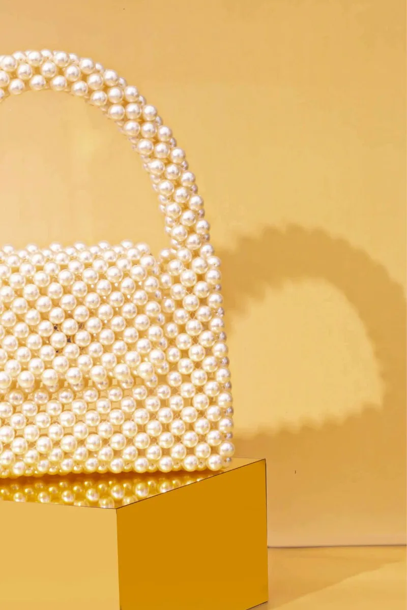 Lenora Pearl handbag - Off-white