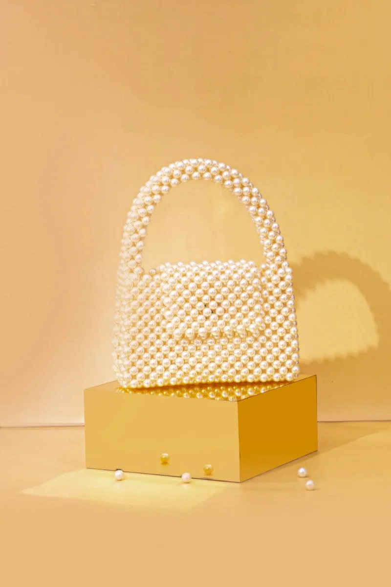 Lenora Pearl handbag - Off-white