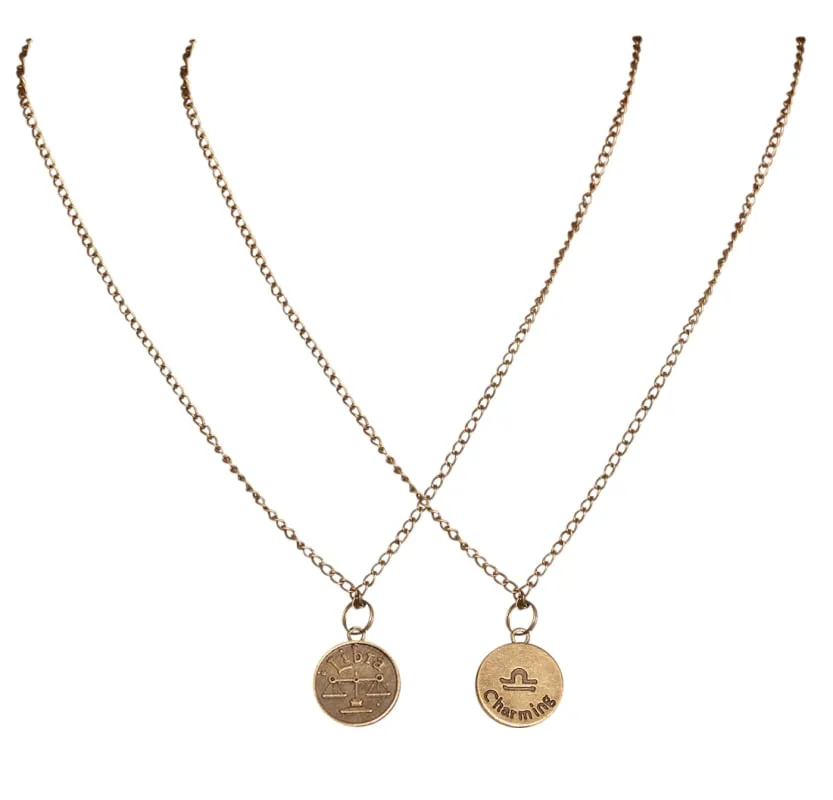 Libra vintage necklace