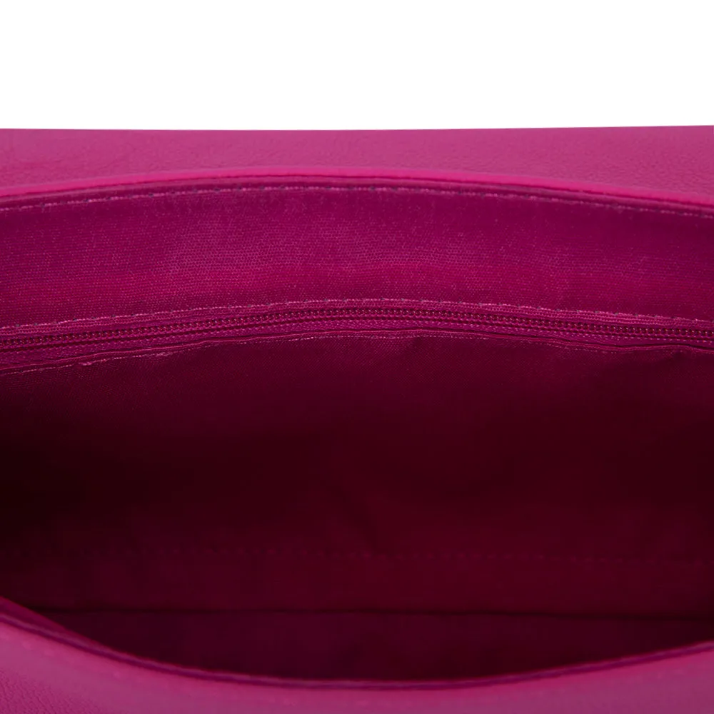 Lipault Plume Elegance Clutch Bag Medium Sweet Fuchsia Size Medium