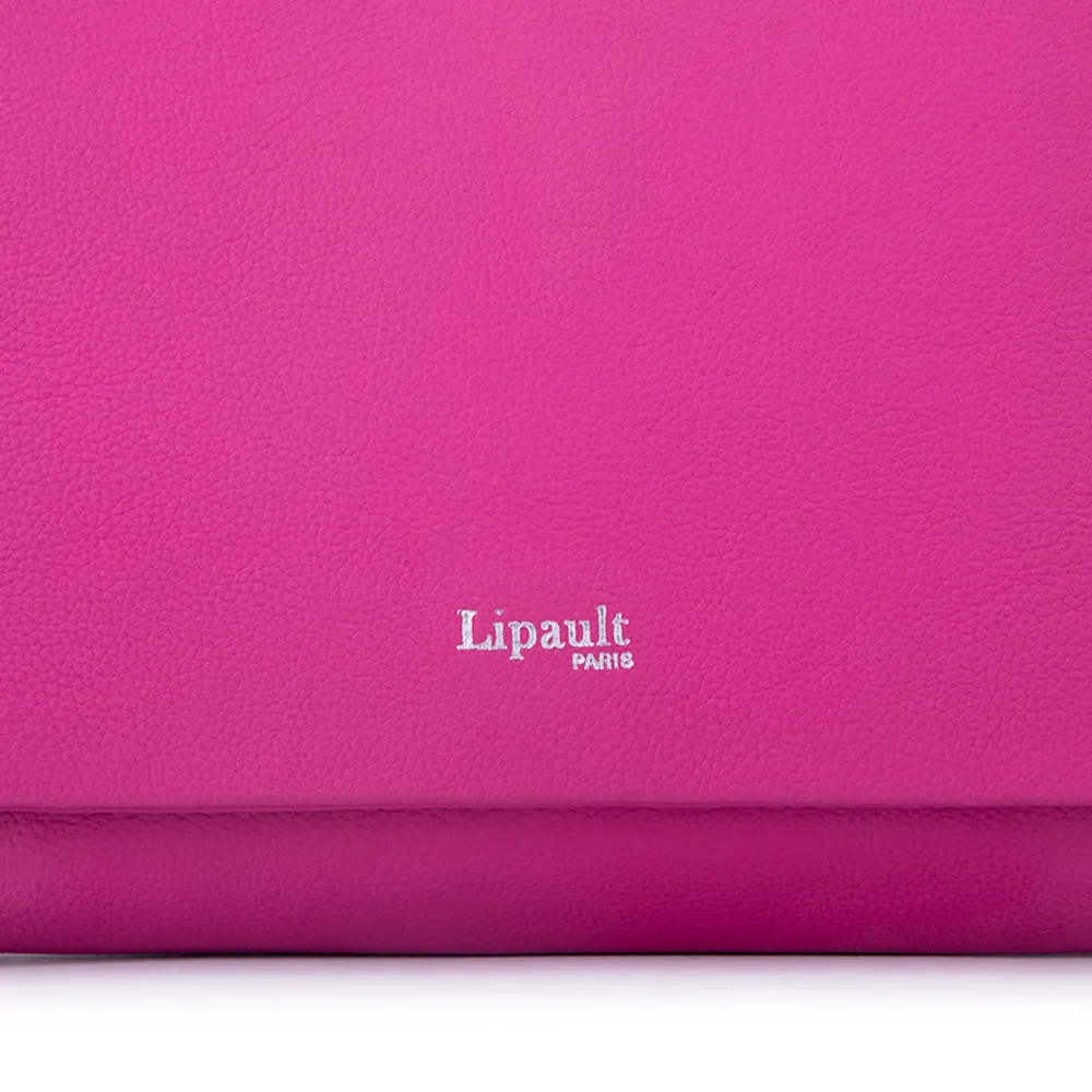 Lipault Plume Elegance Clutch Bag Medium Sweet Fuchsia Size Medium