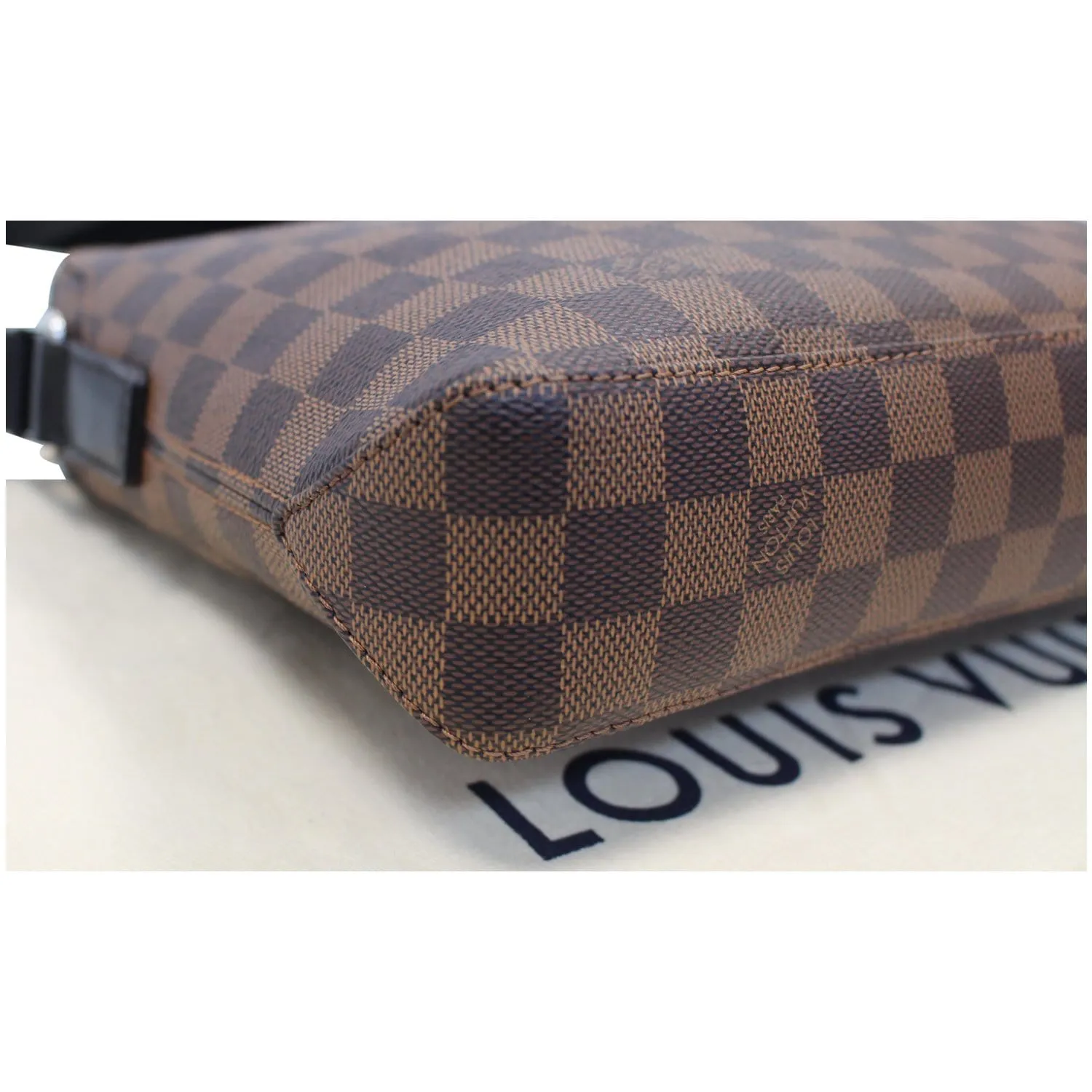 LOUIS VUITTON Jake PM Damier Ebene Messenger Bag Brown