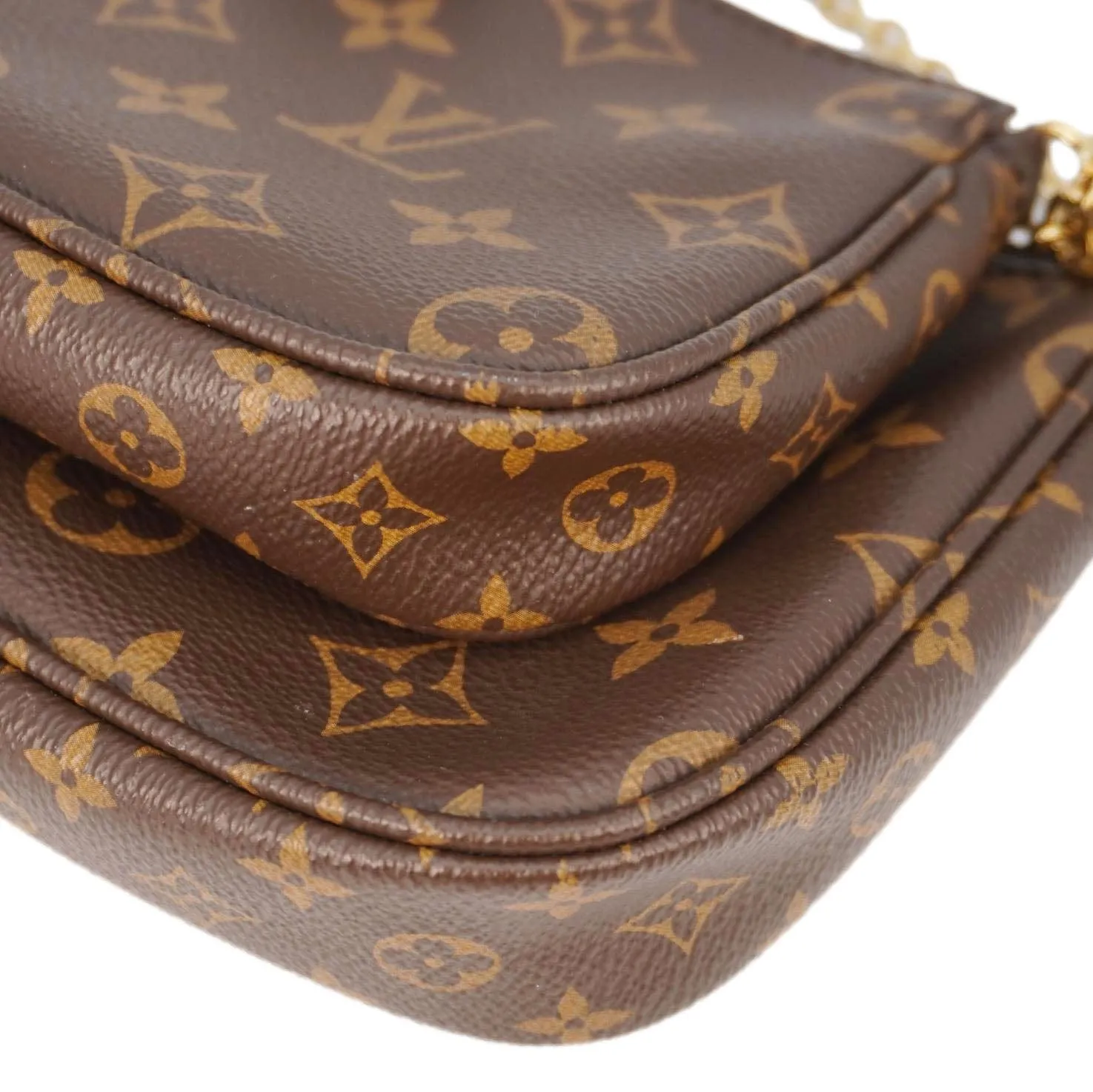 LOUIS VUITTON Multi Pochette Accessoires Monogram Canvas Crossbody Bag Brown