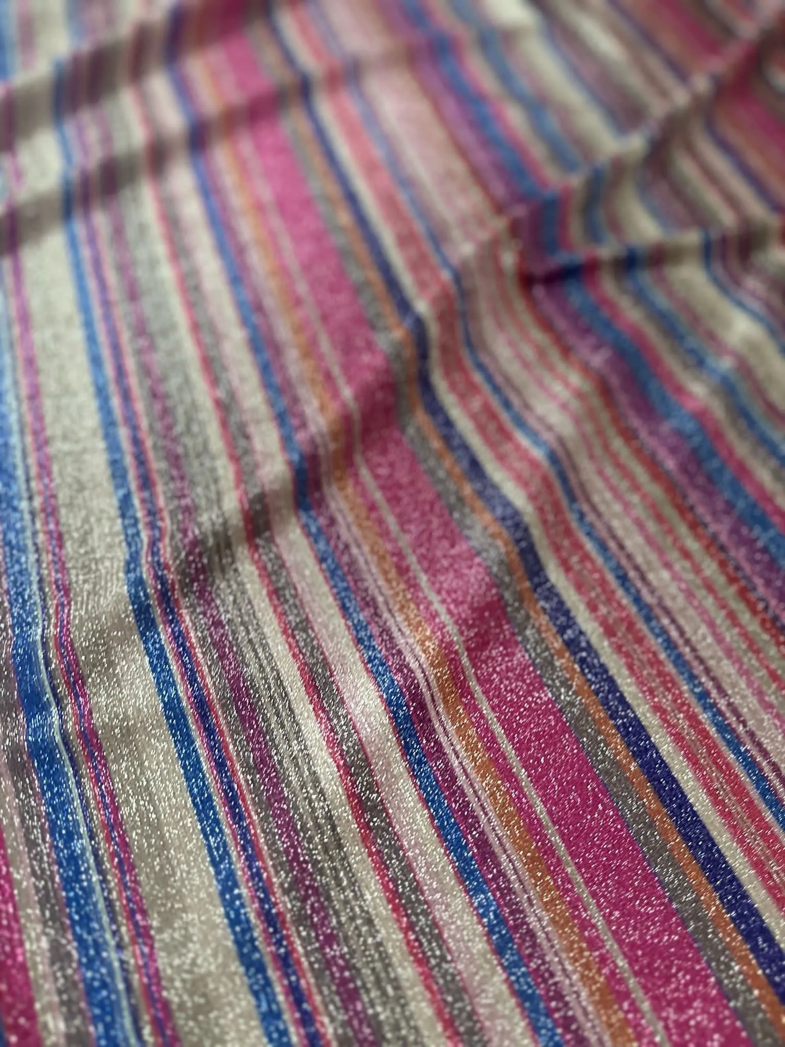 Lurex Striped Glitter Fabric - 4-Way Stretch Spandex