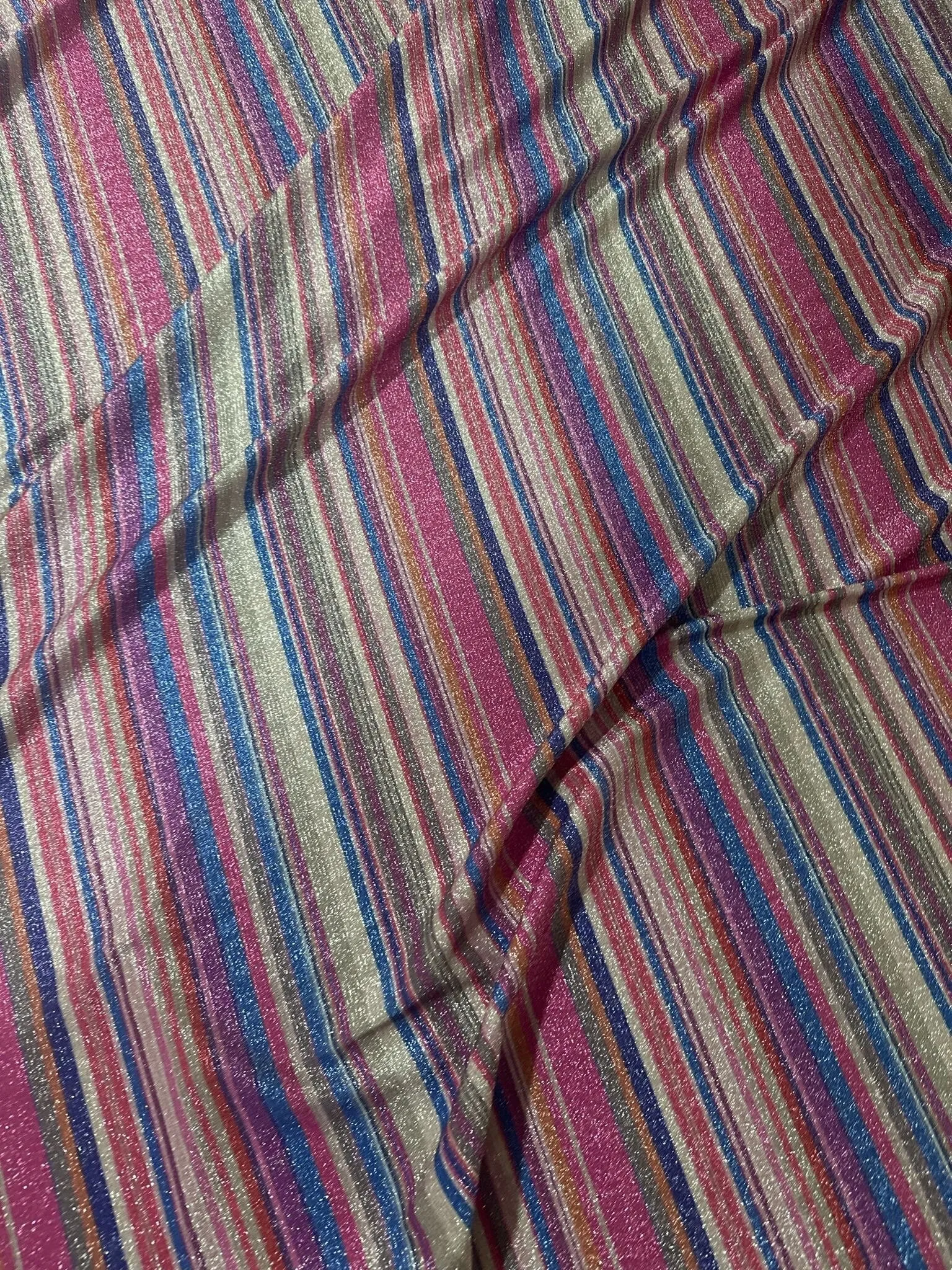 Lurex Striped Glitter Fabric - 4-Way Stretch Spandex