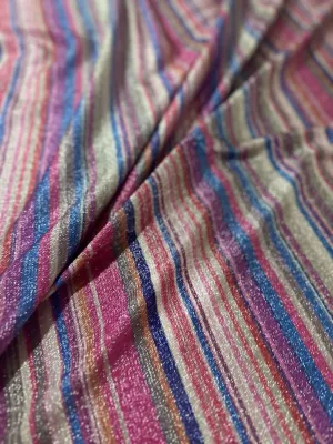 Lurex Striped Glitter Fabric - 4-Way Stretch Spandex