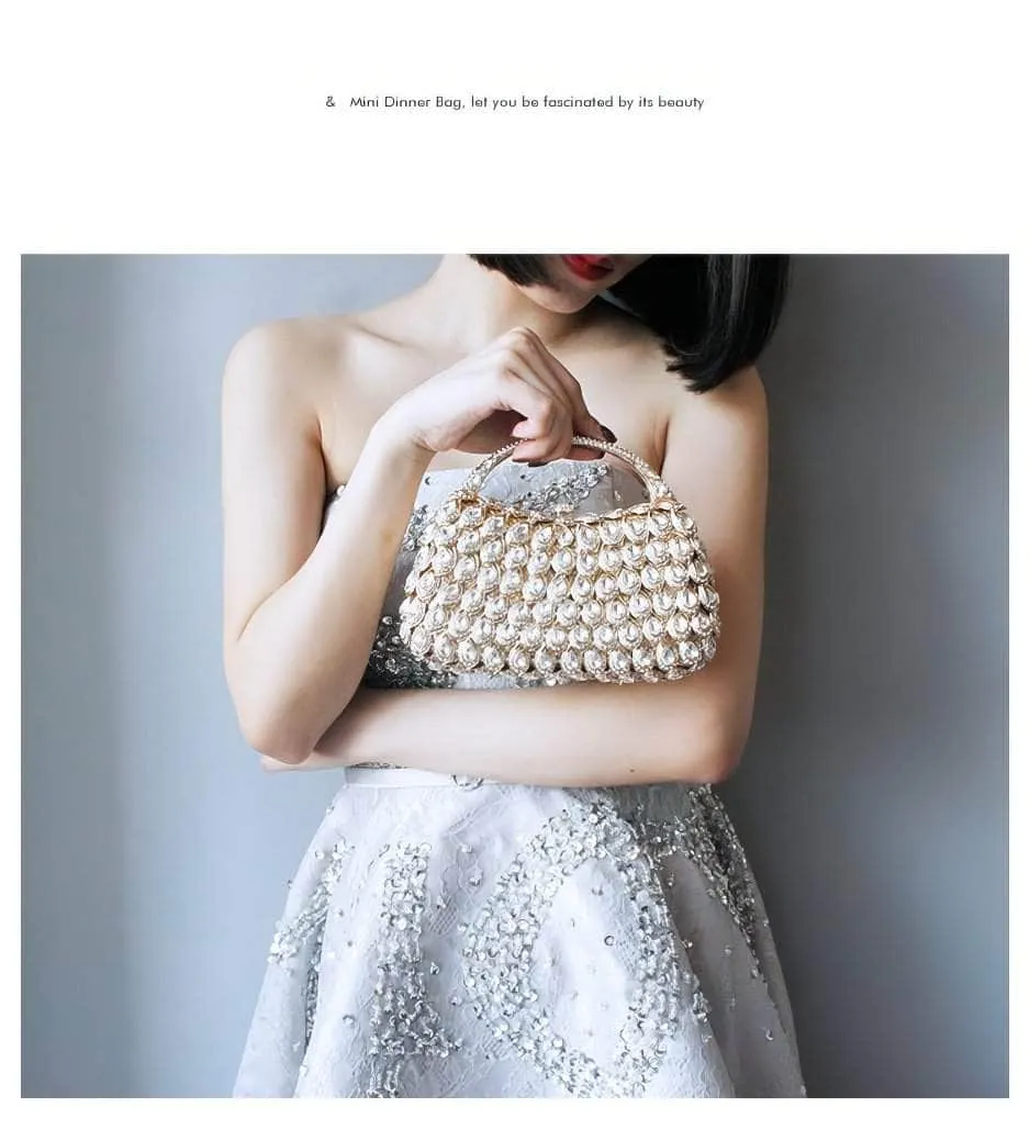 Luxury Crystal Rhinestone Diamante Evening Clutch