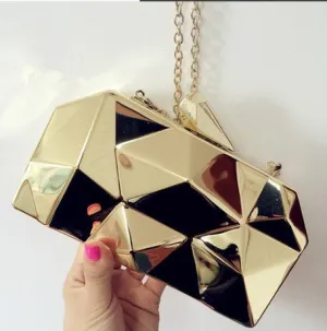 Maeva metallic clutch bag