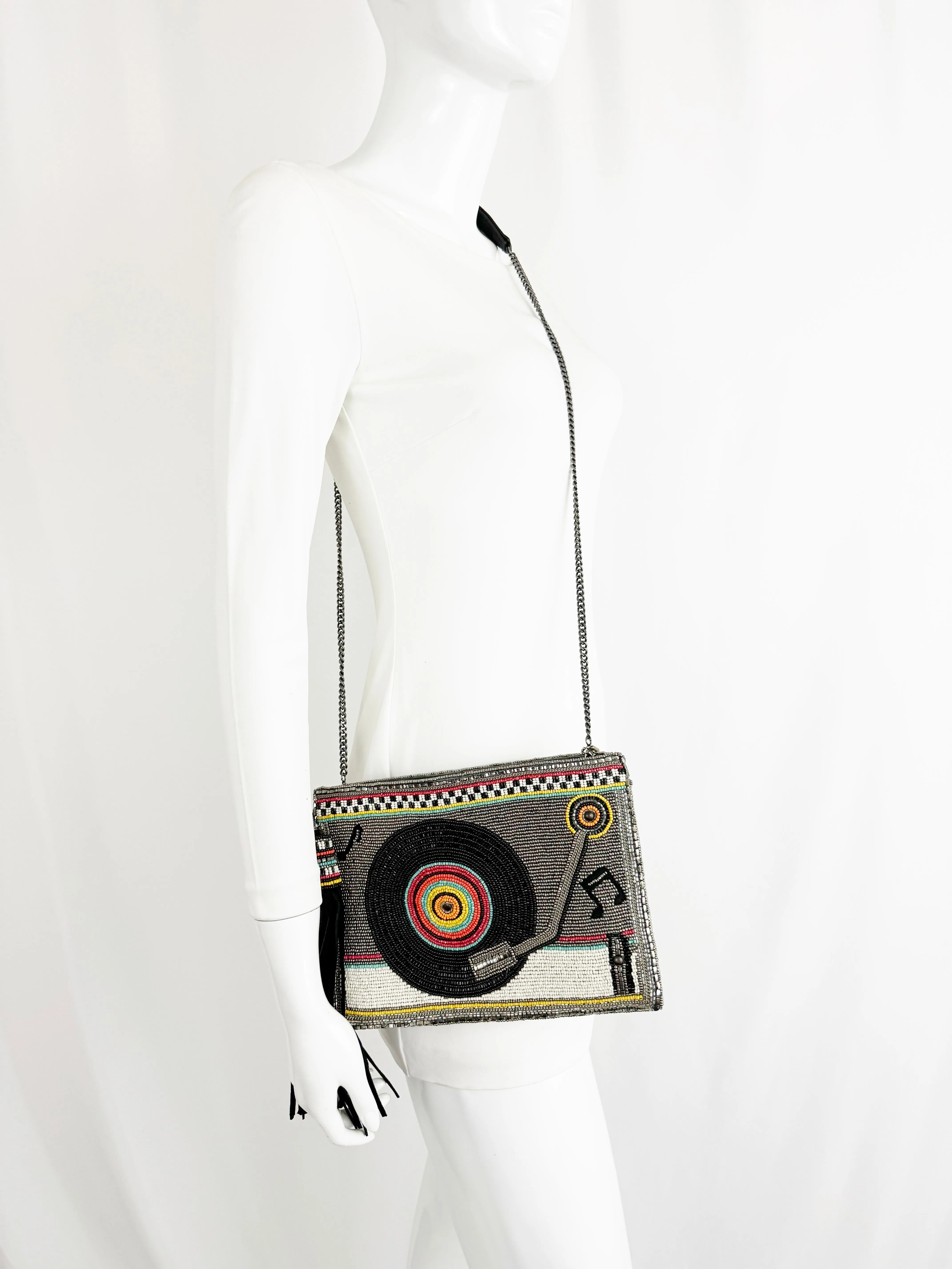 Mary Frances Beaded Music Shoulder Bag