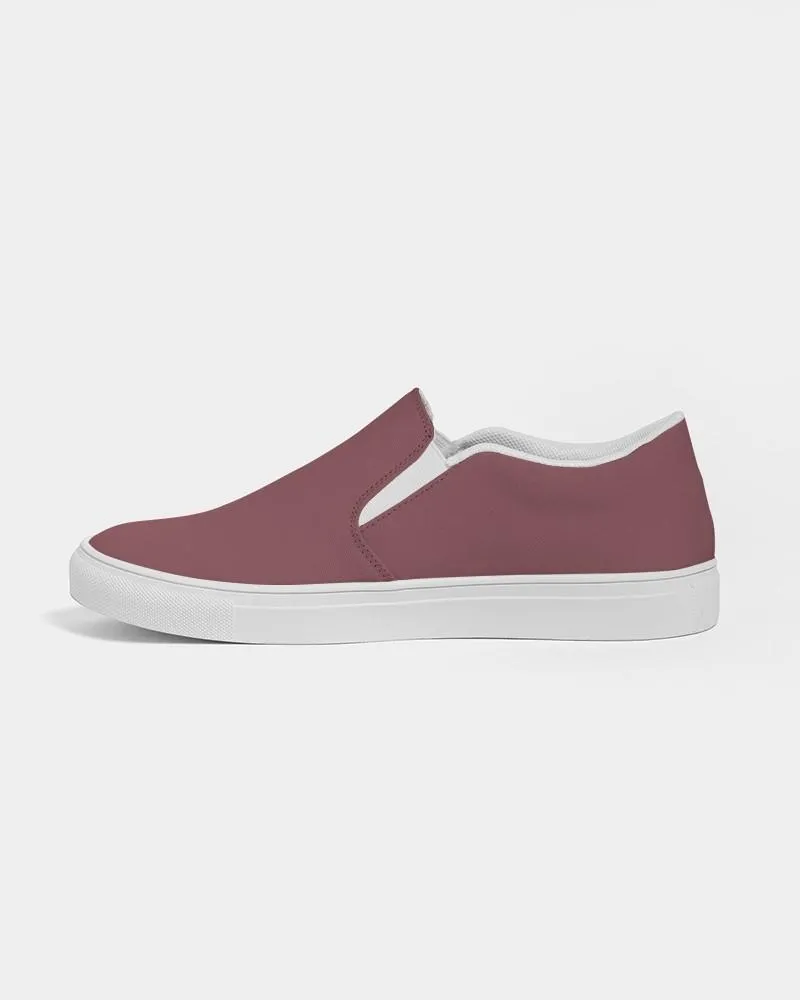 Medium Dark Pink Slip-On Canvas Sneakers | Men's | Medium Dark Pastel Pink | C0M60Y30K60