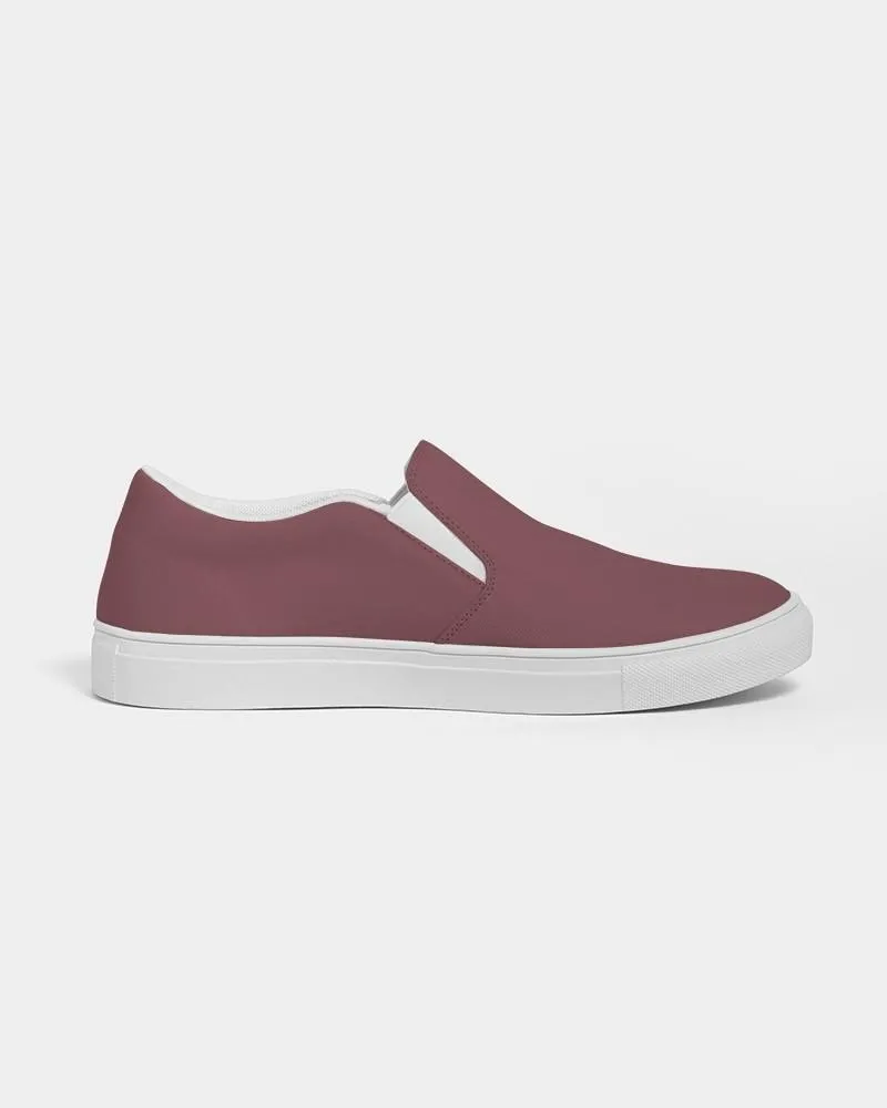 Medium Dark Pink Slip-On Canvas Sneakers | Men's | Medium Dark Pastel Pink | C0M60Y30K60