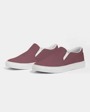 Medium Dark Pink Slip-On Canvas Sneakers | Men's | Medium Dark Pastel Pink | C0M60Y30K60