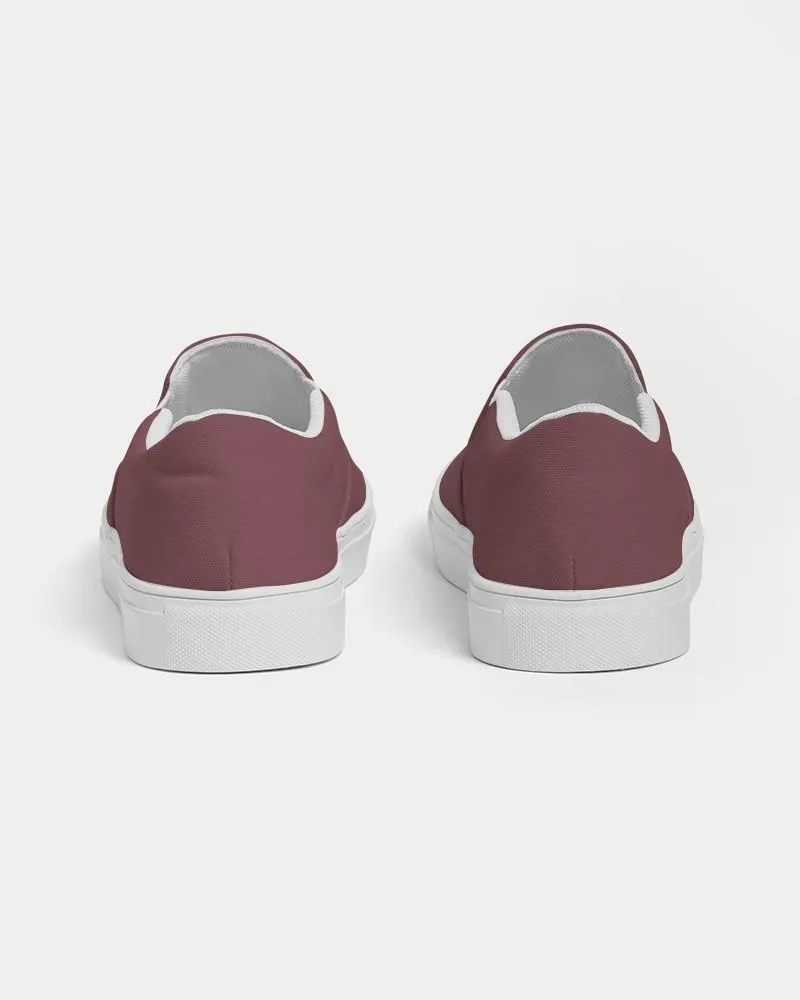 Medium Dark Pink Slip-On Canvas Sneakers | Men's | Medium Dark Pastel Pink | C0M60Y30K60