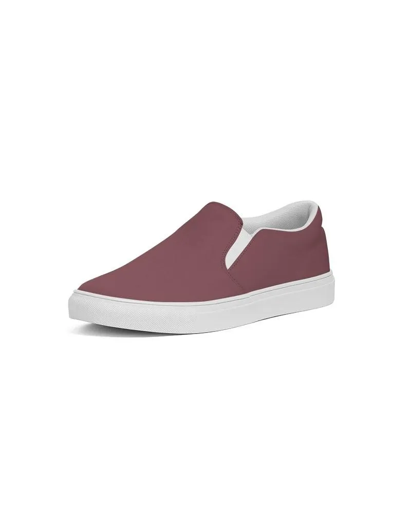 Medium Dark Pink Slip-On Canvas Sneakers | Men's | Medium Dark Pastel Pink | C0M60Y30K60