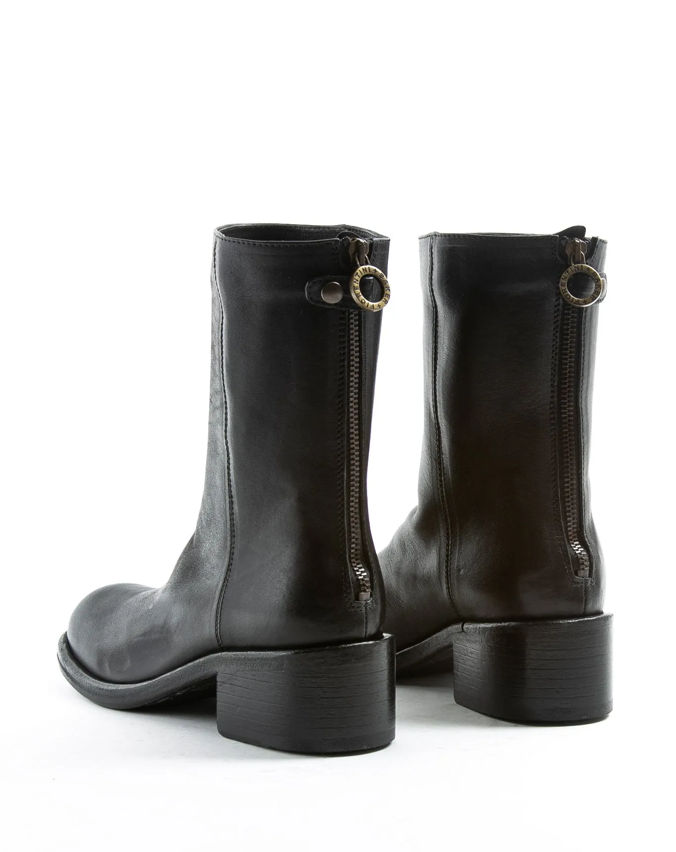 MENNY Black Leather Boots