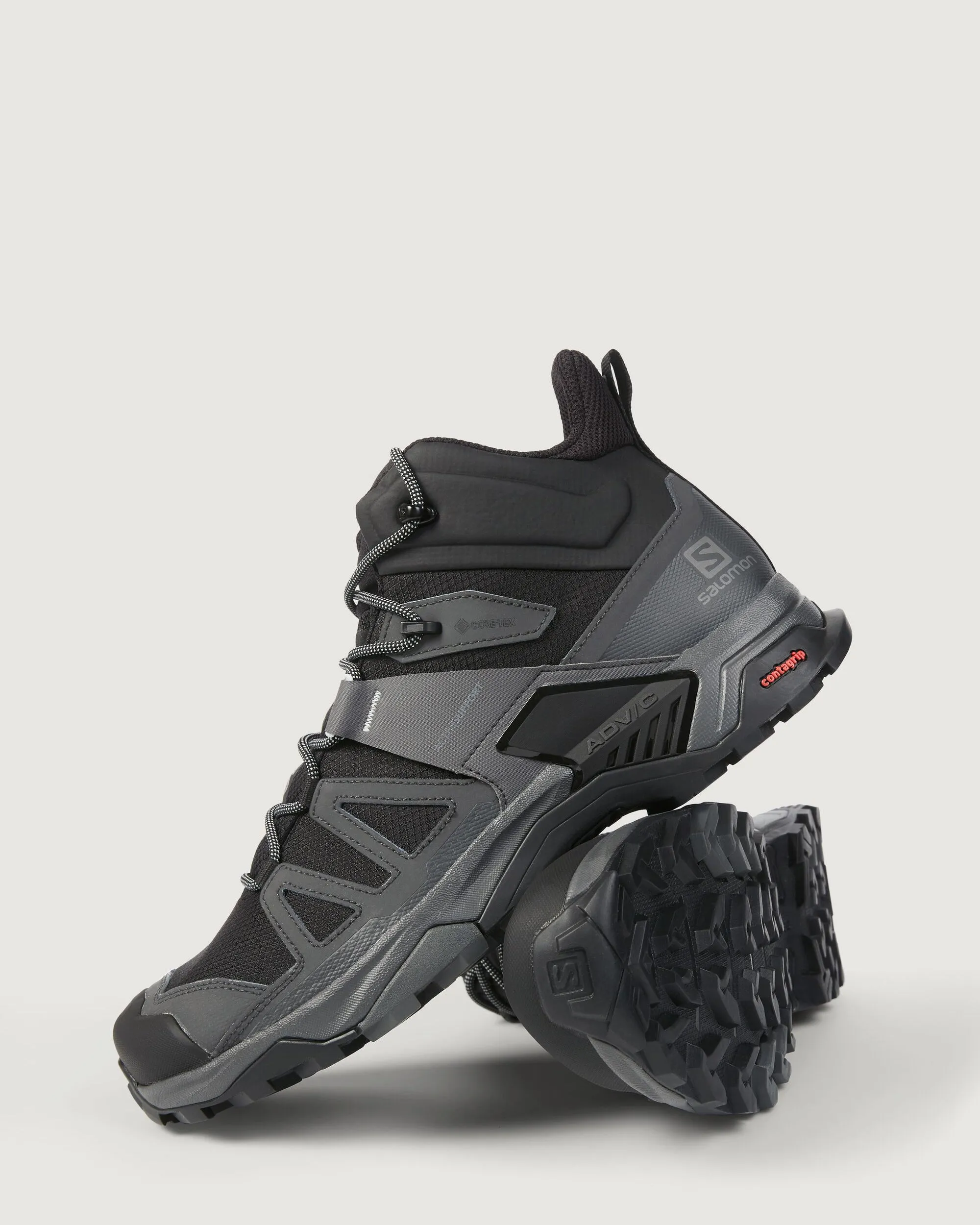 Men's Salomon X Ultra 4 GORE-TEX Mid Hiking Boots - Black/Magnet/Pearl Blue