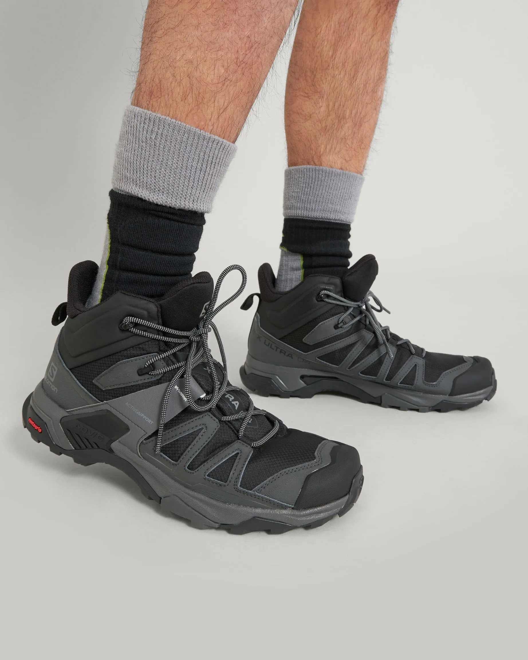 Men's Salomon X Ultra 4 GORE-TEX Mid Hiking Boots - Black/Magnet/Pearl Blue