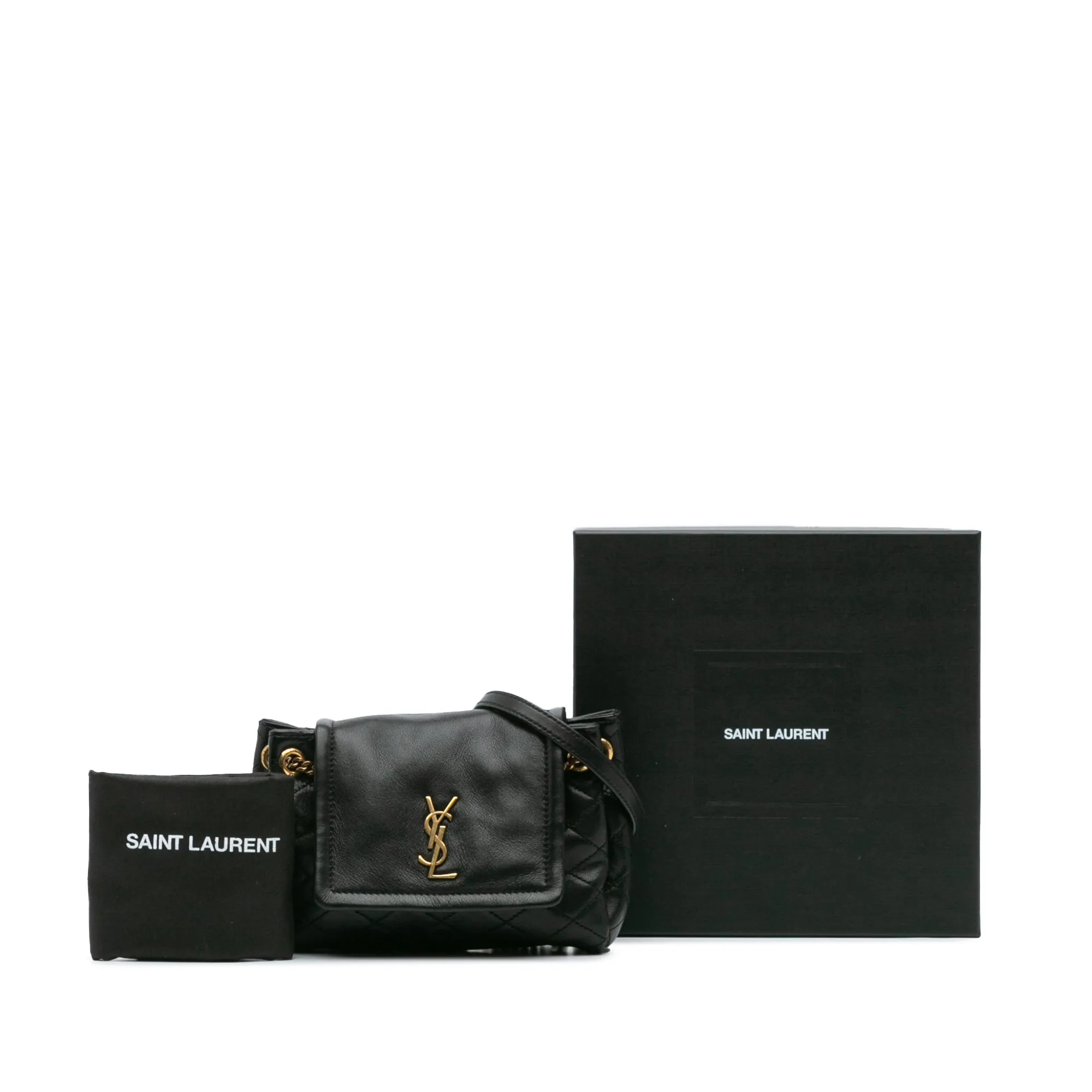 Mini Quilted Lambskin Monogram Nolita Bag
