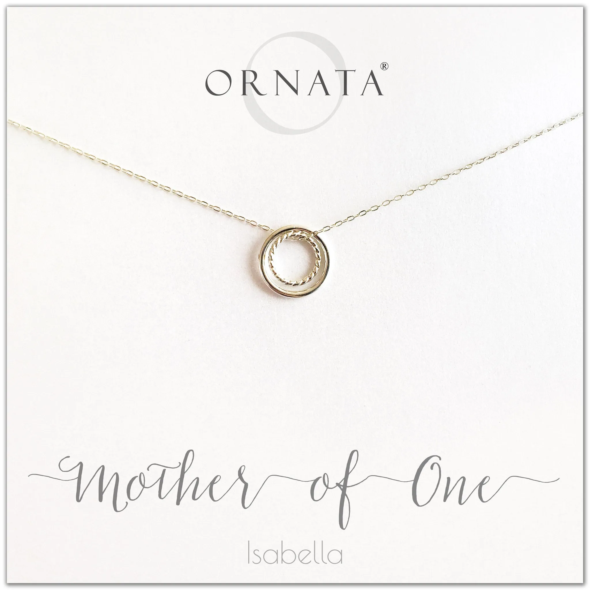 Mother's Day Jewelry - Mother of One Sterling Silver Necklace - Personalized