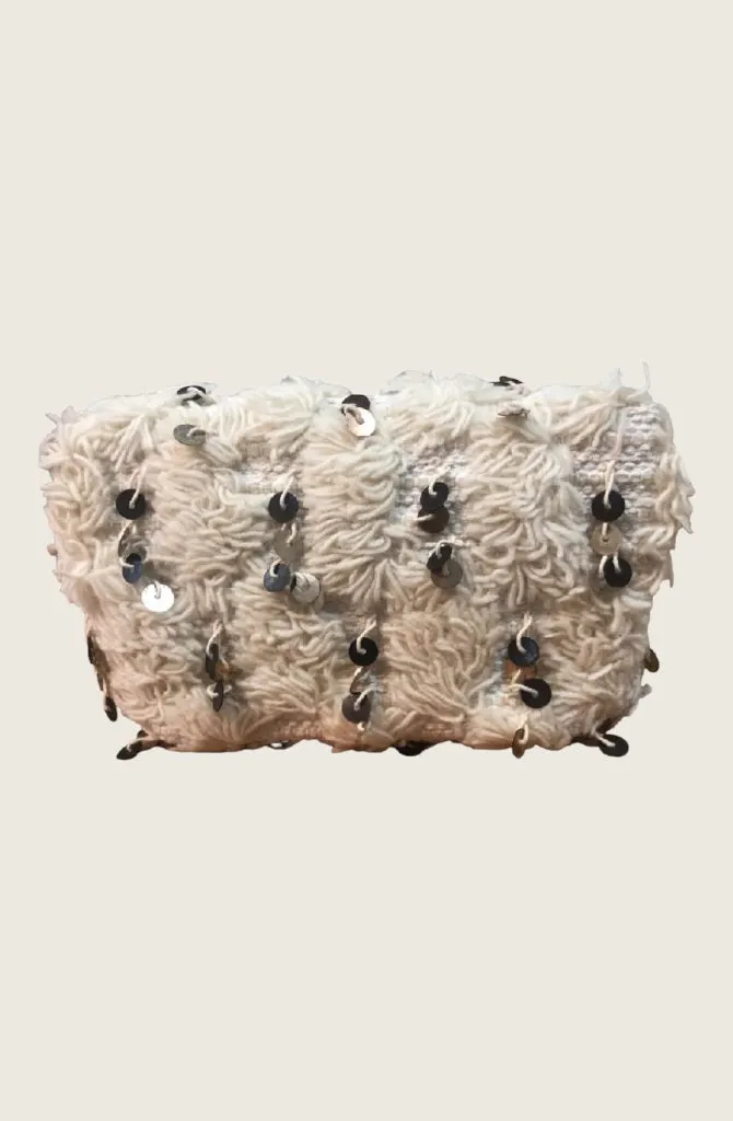 MUCHE ET MUCHETTE Hava Sequined Short Yarn Box Clutch