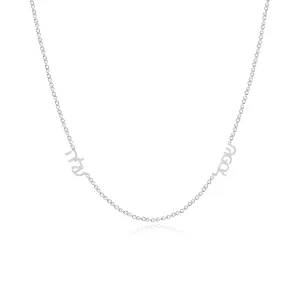 Multiple Diamond Hebrew Names Necklace