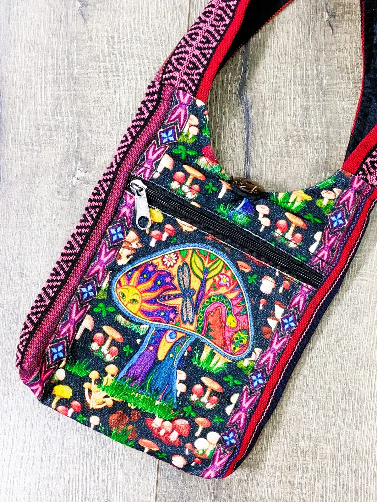 Mushroom Print Gheri Small Shoulder Bag