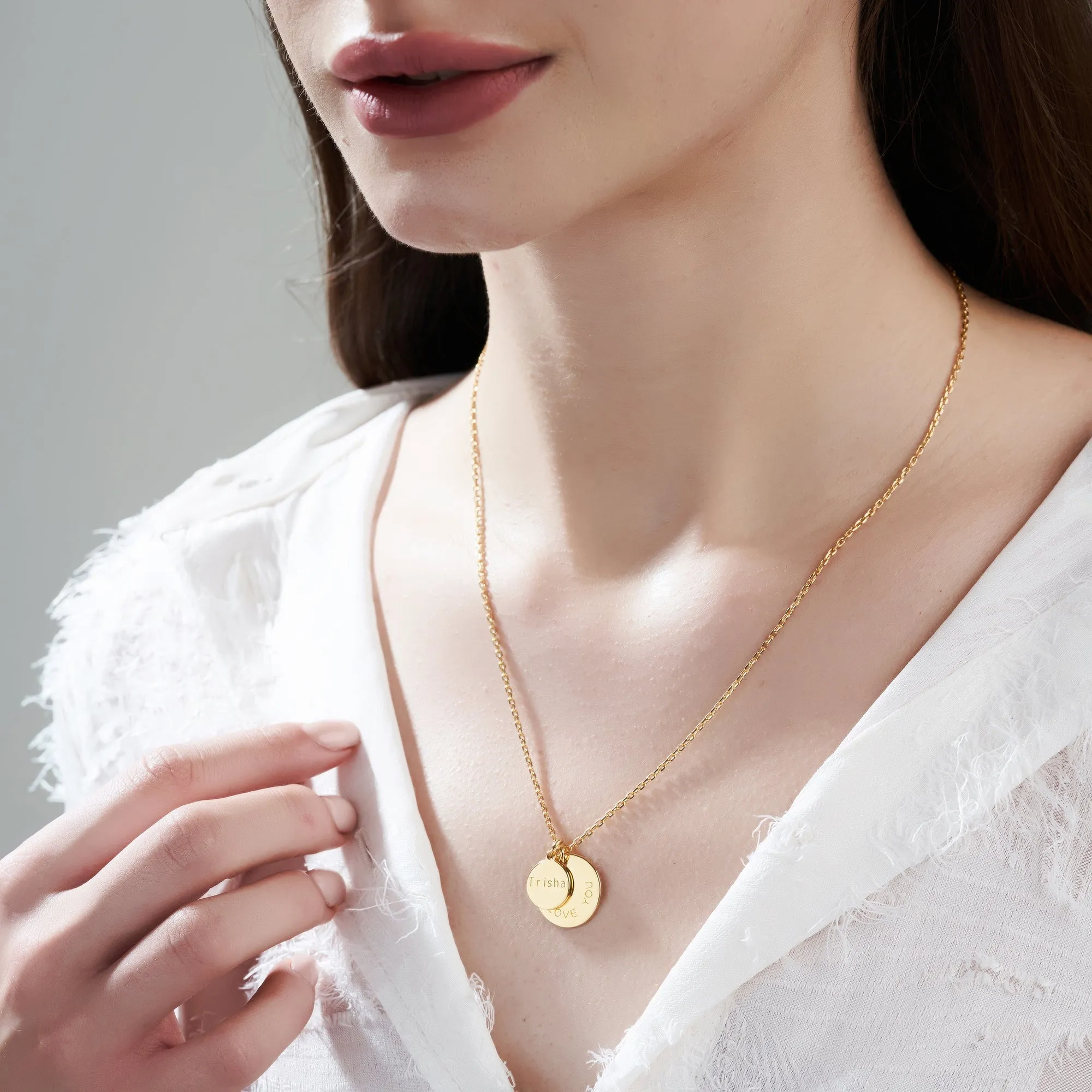 Mysha Personalized Eternal Name & Initial Circle Pendant