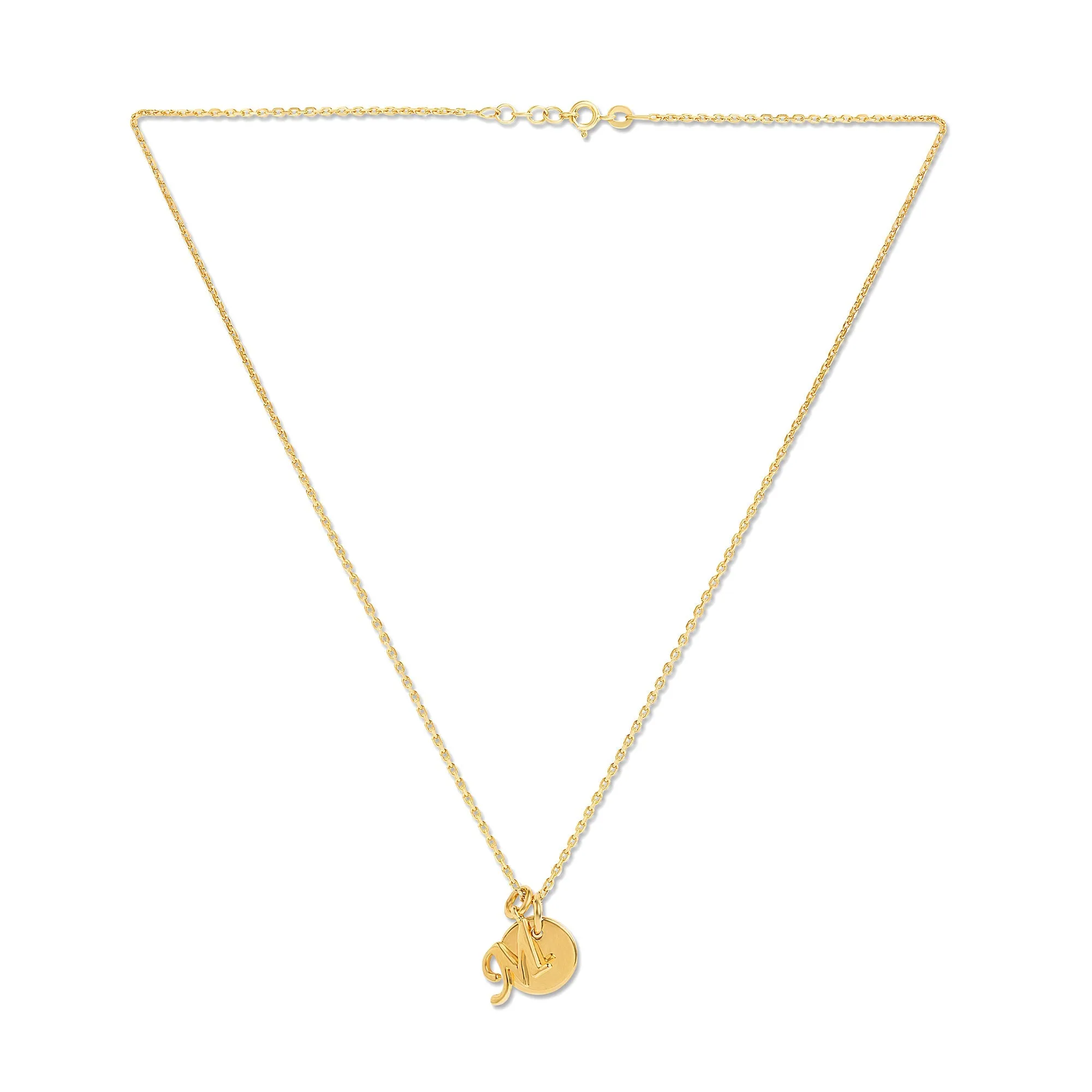 Mysha Personalized Eternal Name Disc and Initial Pendant