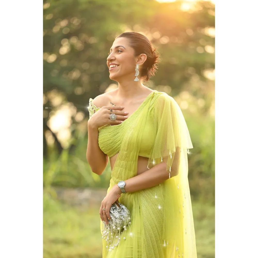 Nayaab by Sonia Silver Sequin Enchantment Clutch