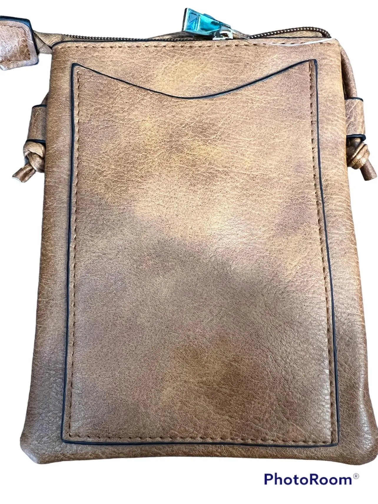 New Ecosse Design Crossbody leather purse in Brown! Rear pocket to hold your Phone! Great Quality!