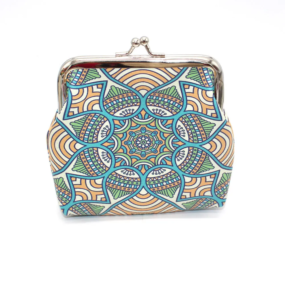New Ethnic Style Geometric Pattern Bank Coin Purses