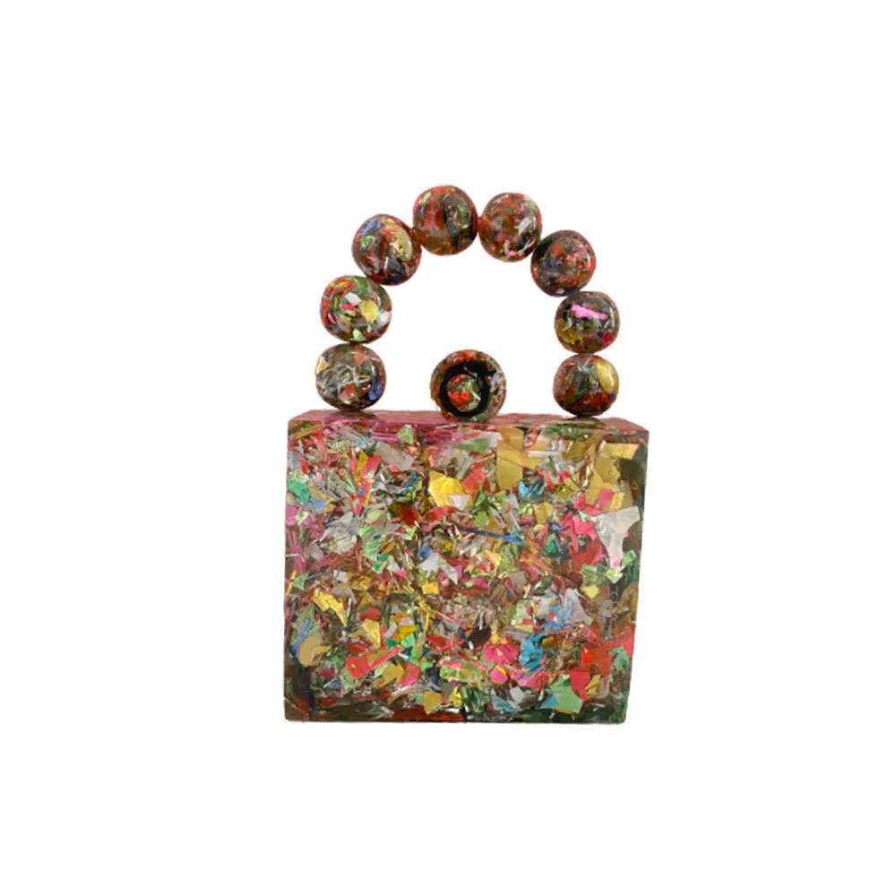 Oceana Clutches Confetti Beaded Miniaudiere