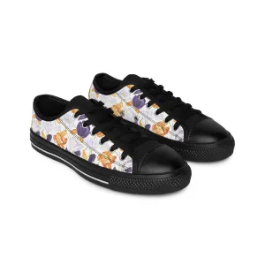 Orange and Purple Tulip Flowers Women's Sneakers