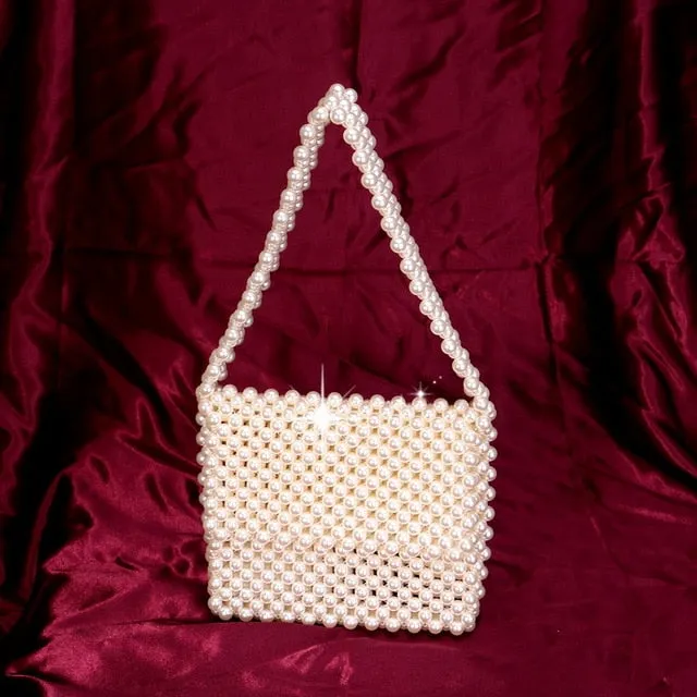Pearl Beaded Designer Wedding Bridal Evening Purse
