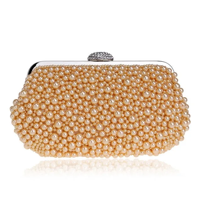 Pearl Beaded Designer Wedding Bridal Evening Purse