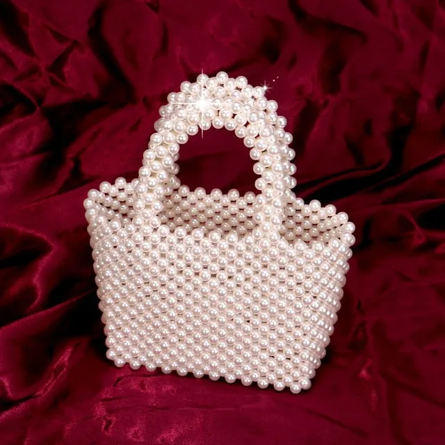 Pearl Beaded Designer Wedding Bridal Evening Purse