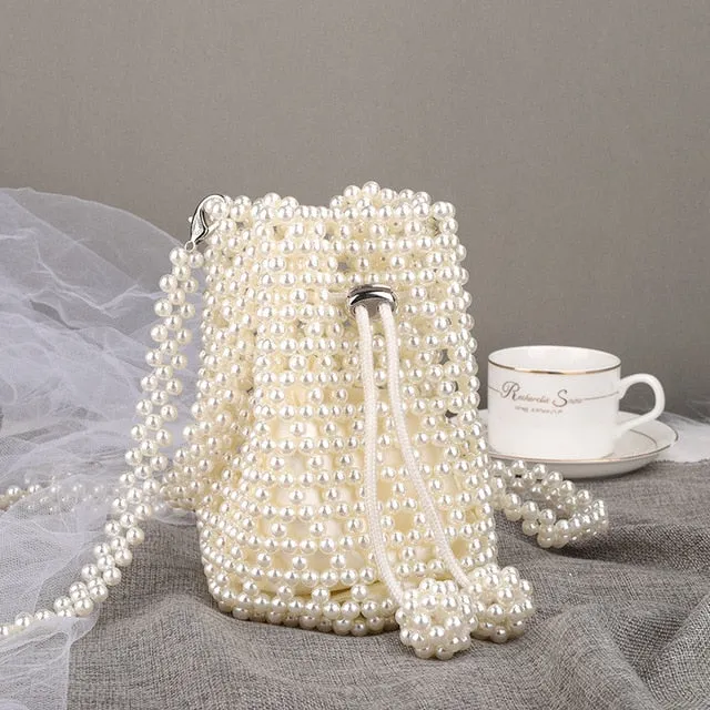 Pearl Beaded Designer Wedding Bridal Evening Purse