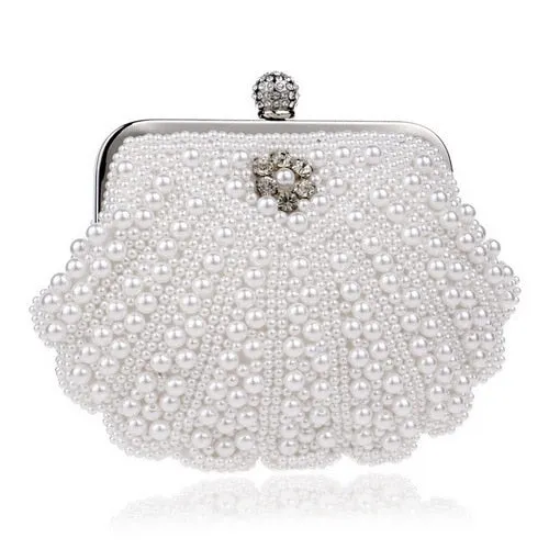 Pearl Beaded Designer Wedding Bridal Evening Purse