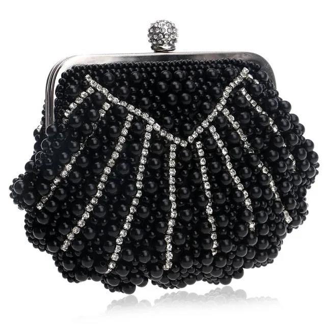 Pearl Beaded Designer Wedding Bridal Evening Purse