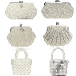 Pearl Beaded Designer Wedding Bridal Evening Purse