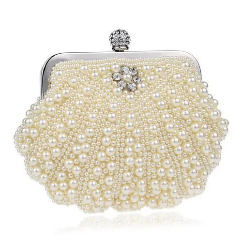 Pearl Beaded Designer Wedding Bridal Evening Purse