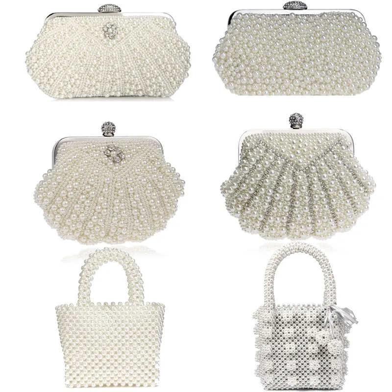 Pearl Beaded Designer Wedding Bridal Evening Purse